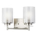 Generation Lighting Canada - Two Light Wall / Bath - Elmwood Park - Brushed Nickel- Union Lighting Luminaires Decor