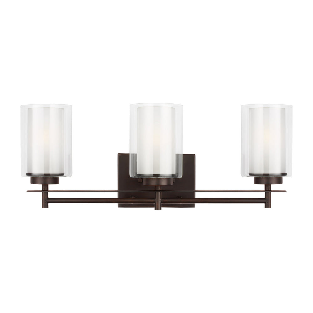 Generation Lighting Canada - Three Light Wall / Bath - Elmwood Park - Bronze- Union Lighting Luminaires Decor