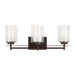 Generation Lighting Canada - Three Light Wall / Bath - Elmwood Park - Bronze- Union Lighting Luminaires Decor