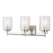 Generation Lighting Canada - Three Light Wall / Bath - Elmwood Park - Brushed Nickel- Union Lighting Luminaires Decor
