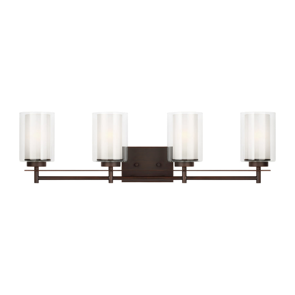 Generation Lighting Canada - Four Light Wall/ Bath - Elmwood Park - Bronze- Union Lighting Luminaires Decor