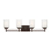 Generation Lighting Canada - Four Light Wall/ Bath - Elmwood Park - Bronze- Union Lighting Luminaires Decor