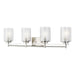 Generation Lighting Canada - Four Light Wall / Bath - Elmwood Park - Brushed Nickel- Union Lighting Luminaires Decor