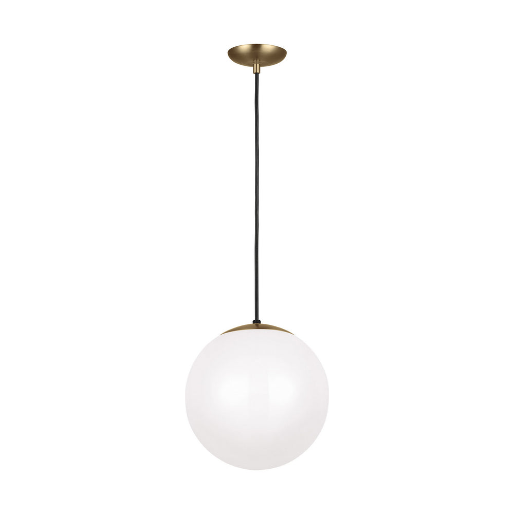 Visual Comfort Studio Canada - One Light Pendant - Leo - Hanging Globe - Satin Brass- Union Lighting Luminaires Decor