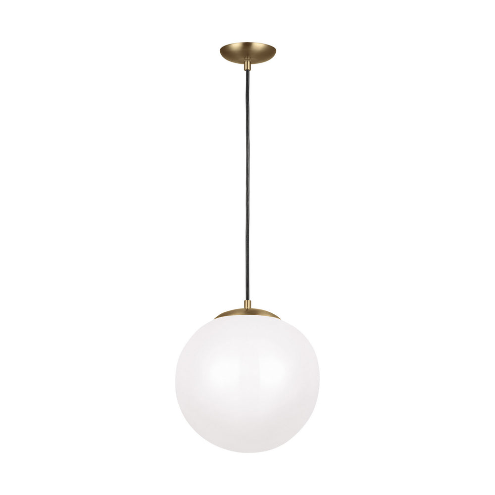 Visual Comfort Studio Canada - LED Pendant - Leo - Hanging Globe - Satin Brass- Union Lighting Luminaires Decor