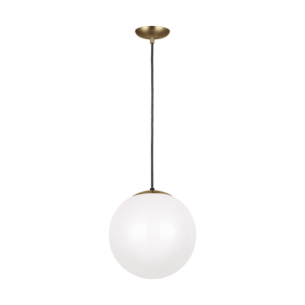 Visual Comfort Studio Canada - One Light Pendant - Leo - Hanging Globe - Satin Brass- Union Lighting Luminaires Decor