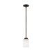 Generation Lighting Canada - One Light Mini-Pendant - Elmwood Park - Bronze- Union Lighting Luminaires Decor