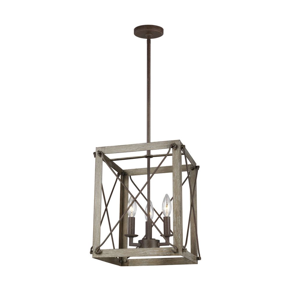 Visual Comfort Studio Canada - Three Light Hall / Foyer - Thornwood - Washed Pine- Union Lighting Luminaires Decor