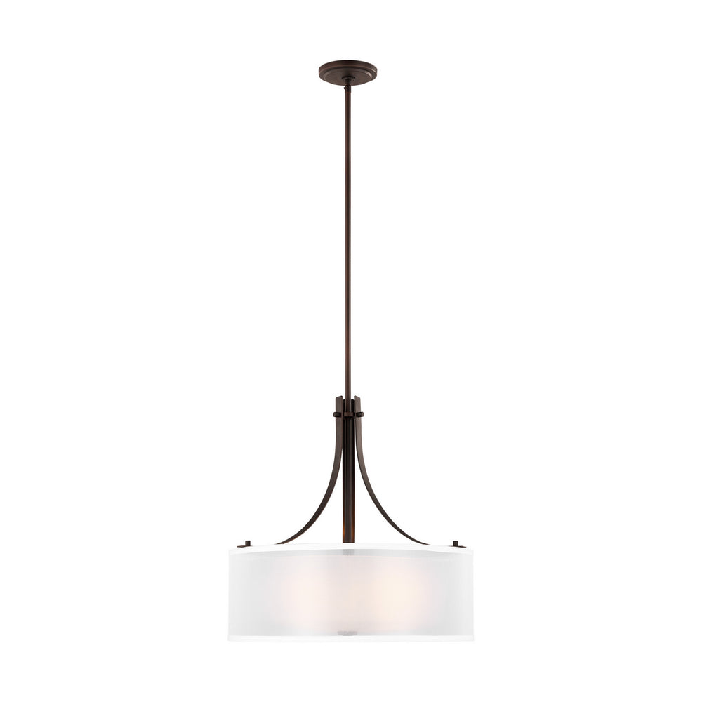 Generation Lighting Canada - Three Light Pendant - Elmwood Park - Bronze- Union Lighting Luminaires Decor