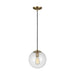 Visual Comfort Studio Canada - One Light Pendant - Leo - Hanging Globe - Satin Brass- Union Lighting Luminaires Decor