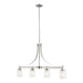 Generation Lighting Canada - Four Light Island Pendant - Elmwood Park - Brushed Nickel- Union Lighting Luminaires Decor