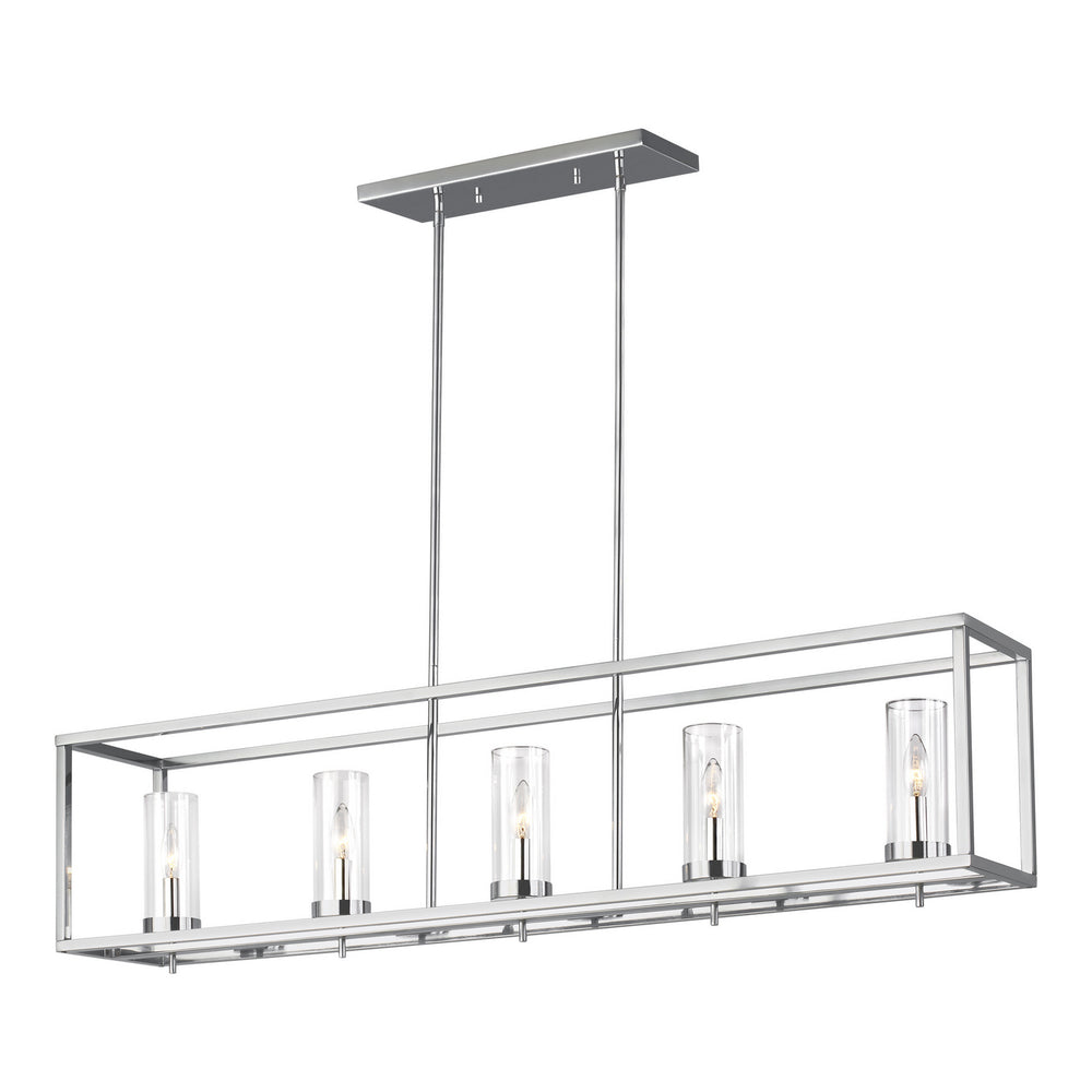 Visual Comfort Studio Canada - Five Light Island Pendant - Zire - Chrome- Union Lighting Luminaires Decor