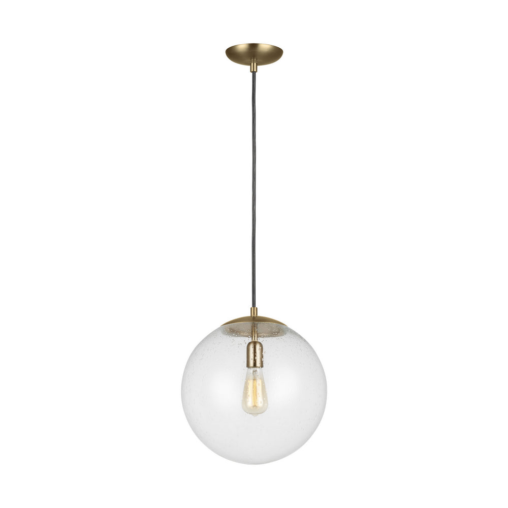 Visual Comfort Studio Canada - One Light Pendant - Leo - Hanging Globe - Satin Brass- Union Lighting Luminaires Decor