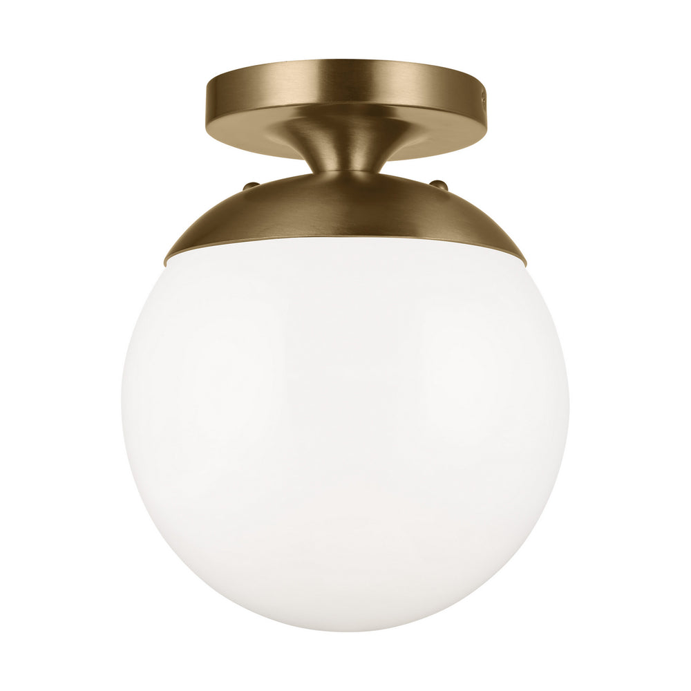 Visual Comfort Studio Canada - One Light Wall / Ceiling Semi-Flush Mount - Leo - Hanging Globe - Satin Brass- Union Lighting Luminaires Decor