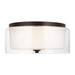 Generation Lighting Canada - Two Light Flush Mount - Elmwood Park - Bronze- Union Lighting Luminaires Decor