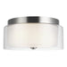 Generation Lighting Canada - Two Light Flush Mount - Elmwood Park - Brushed Nickel- Union Lighting Luminaires Decor