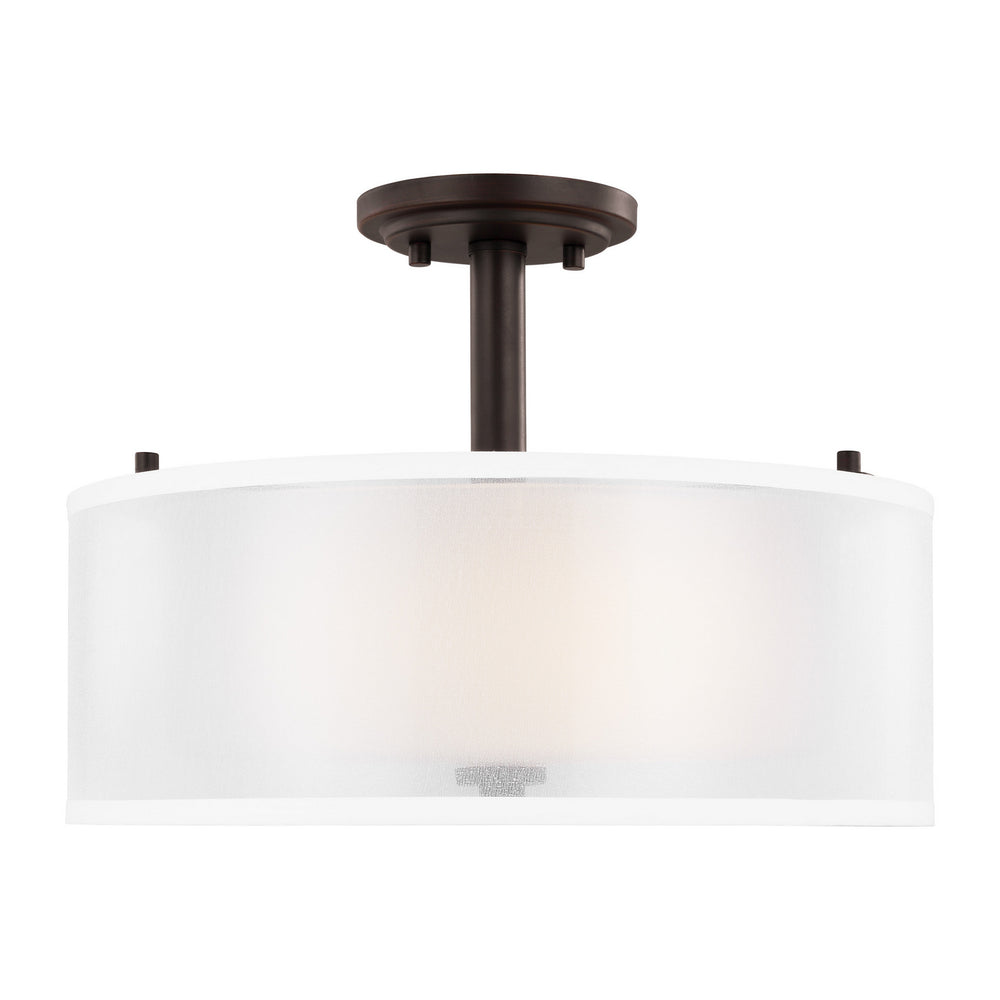 Generation Lighting Canada - Two Light Semi-Flush Mount - Elmwood Park - Bronze- Union Lighting Luminaires Decor