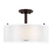 Generation Lighting Canada - Two Light Semi-Flush Mount - Elmwood Park - Bronze- Union Lighting Luminaires Decor