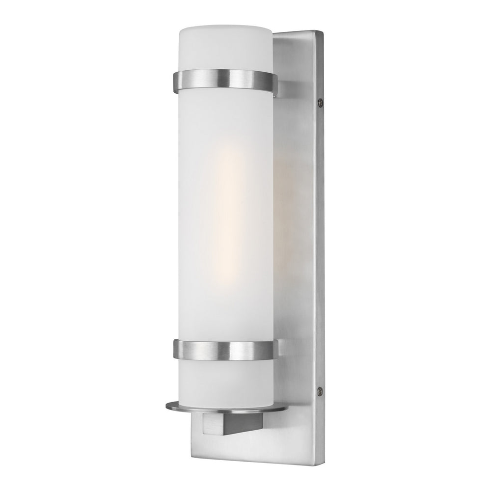 Generation Lighting Canada - One Light Outdoor Wall Lantern - Alban - Satin Aluminum- Union Lighting Luminaires Decor