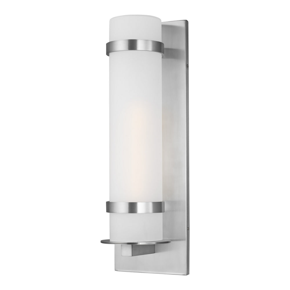 Generation Lighting Canada - One Light Outdoor Wall Lantern - Alban - Satin Aluminum- Union Lighting Luminaires Decor