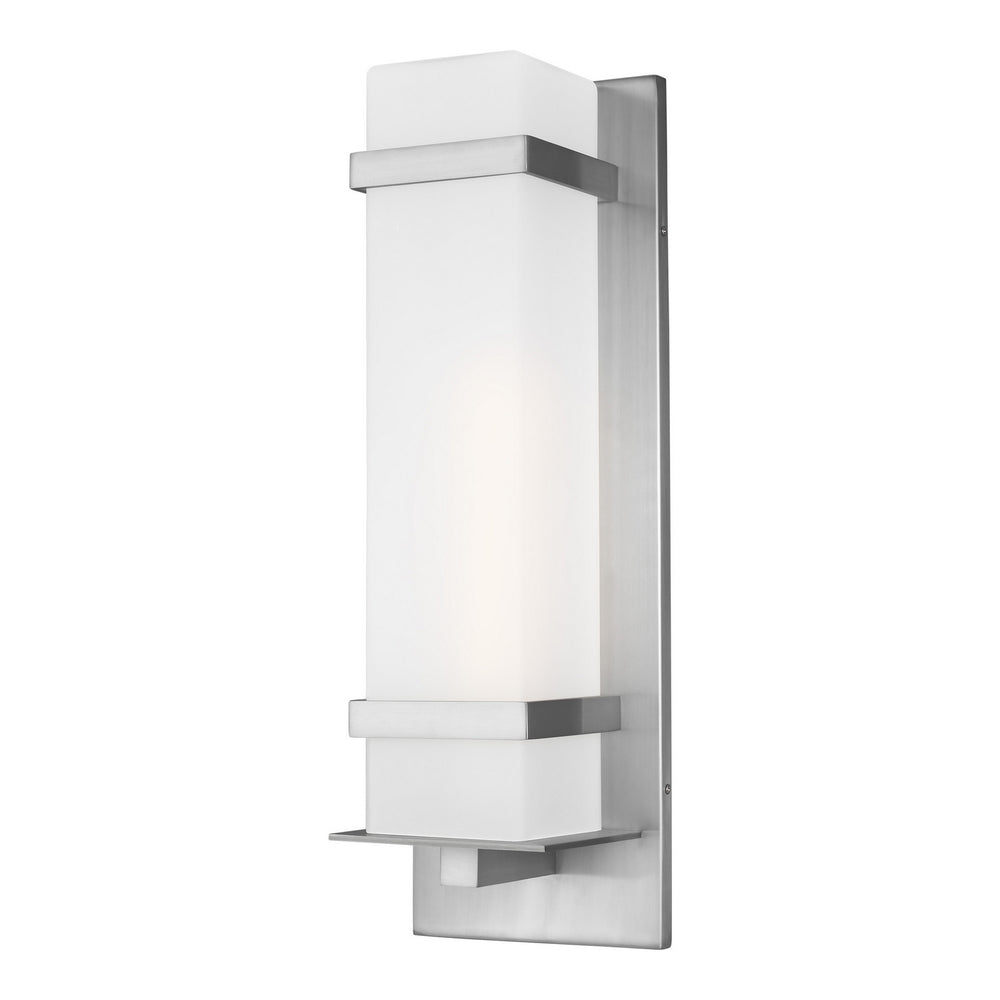 Generation Lighting Canada - One Light Outdoor Wall Lantern - Alban - Satin Aluminum- Union Lighting Luminaires Decor
