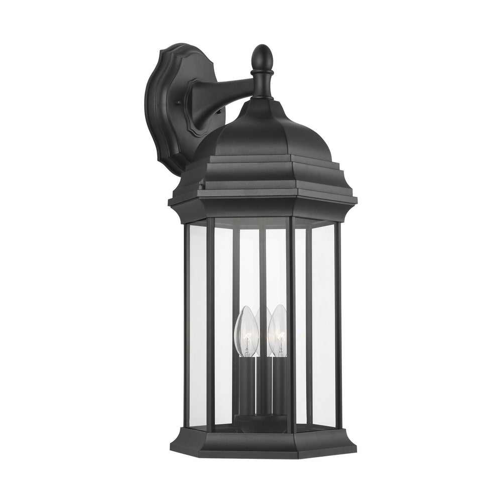 Generation Lighting Canada - Three Light Outdoor Wall Lantern - Sevier - Black- Union Lighting Luminaires Decor