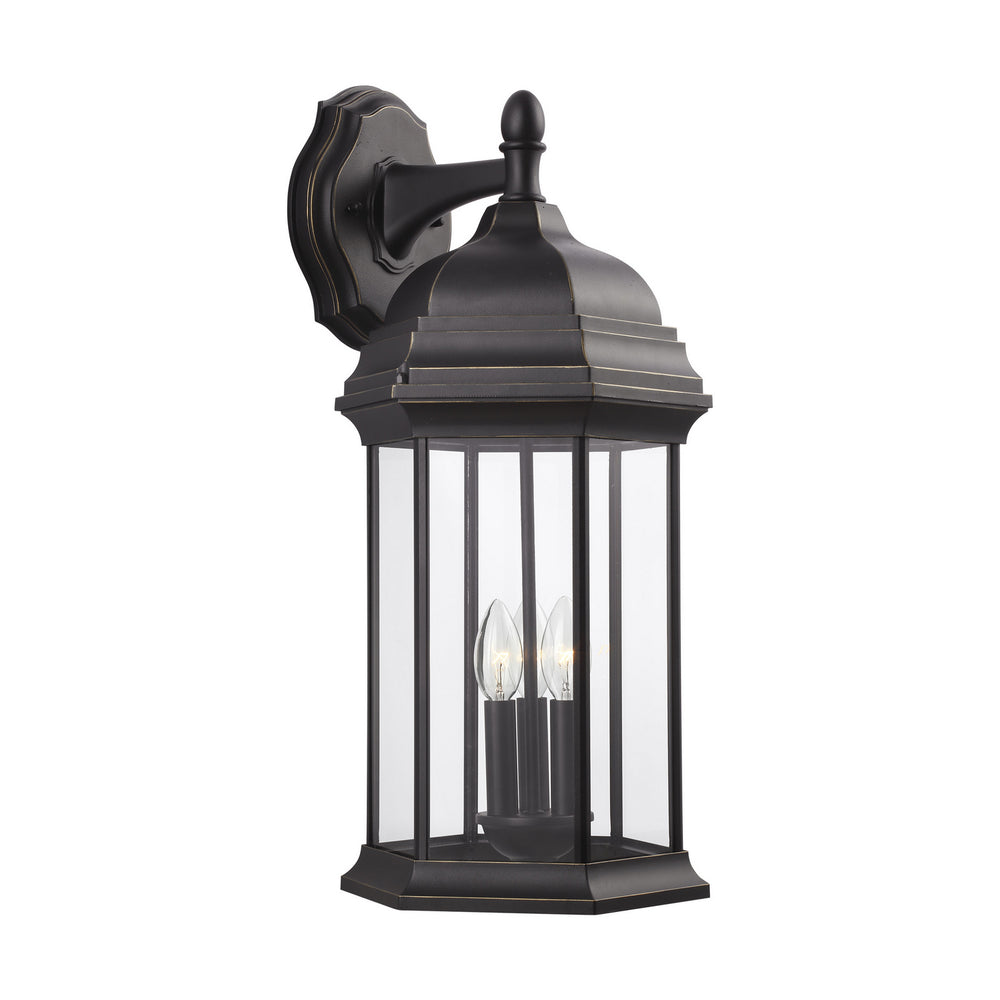 Generation Lighting Canada - Three Light Outdoor Wall Lantern - Sevier - Antique Bronze- Union Lighting Luminaires Decor