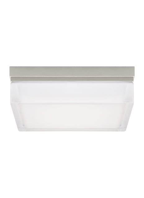 Visual Comfort Modern - LED Flush Mount - Boxie - Satin Nickel- Union Lighting Luminaires Decor