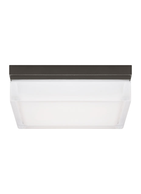 Visual Comfort Modern - LED Flush Mount - Boxie - Antique Bronze- Union Lighting Luminaires Decor