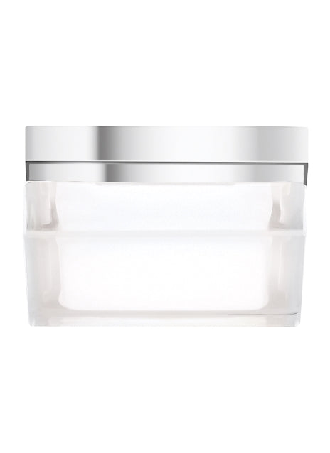 Visual Comfort Modern - LED Flush Mount - Boxie - Chrome- Union Lighting Luminaires Decor