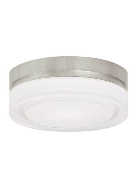 Visual Comfort Modern - LED Flush Mount - Cirque - Satin Nickel- Union Lighting Luminaires Decor