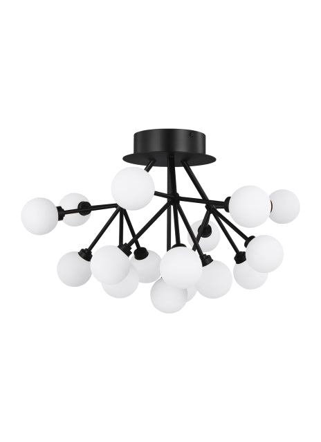 Visual Comfort Modern - LED Flush Mount - Mara - Matte Black- Union Lighting Luminaires Decor