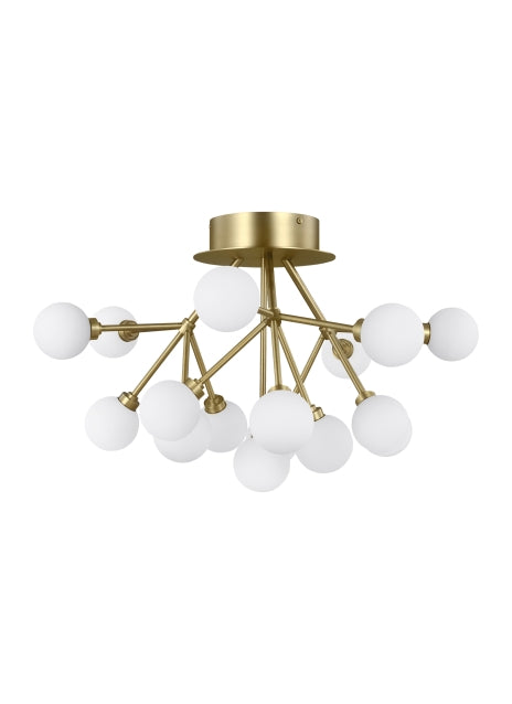 Visual Comfort Modern - LED Flush Mount - Mara - Aged Brass- Union Lighting Luminaires Decor
