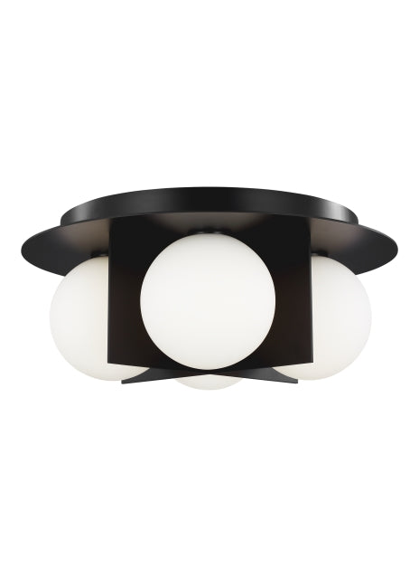 Visual Comfort Modern - LED Flush Mount - Orbel - Matte Black- Union Lighting Luminaires Decor