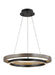Visual Comfort Modern - LED Chandelier - Grace - Matte Black/Weathered Oak Wood- Union Lighting Luminaires Decor