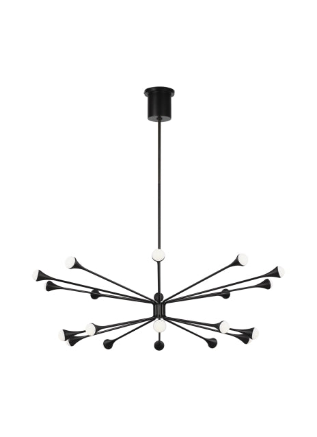 Visual Comfort Modern - LED Chandelier - Lody - Matte Black- Union Lighting Luminaires Decor