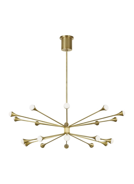 Visual Comfort Modern - LED Chandelier - Lody - Aged Brass- Union Lighting Luminaires Decor