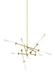 Visual Comfort Modern - LED Chandelier - Linger - Natural Brass- Union Lighting Luminaires Decor