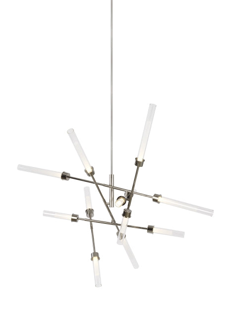 Visual Comfort Modern - LED Chandelier - Linger - Polished Nickel- Union Lighting Luminaires Decor