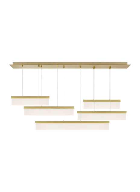 Visual Comfort Modern - LED Suspension - Sweep - Aged Brass- Union Lighting Luminaires Decor