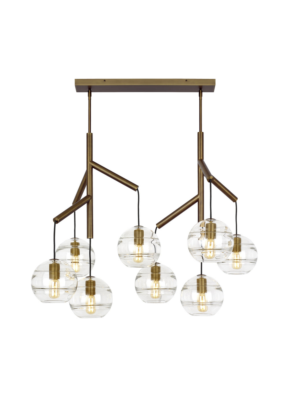 Visual Comfort Modern - Eight Light Chandelier - Sedona - Aged Brass- Union Lighting Luminaires Decor
