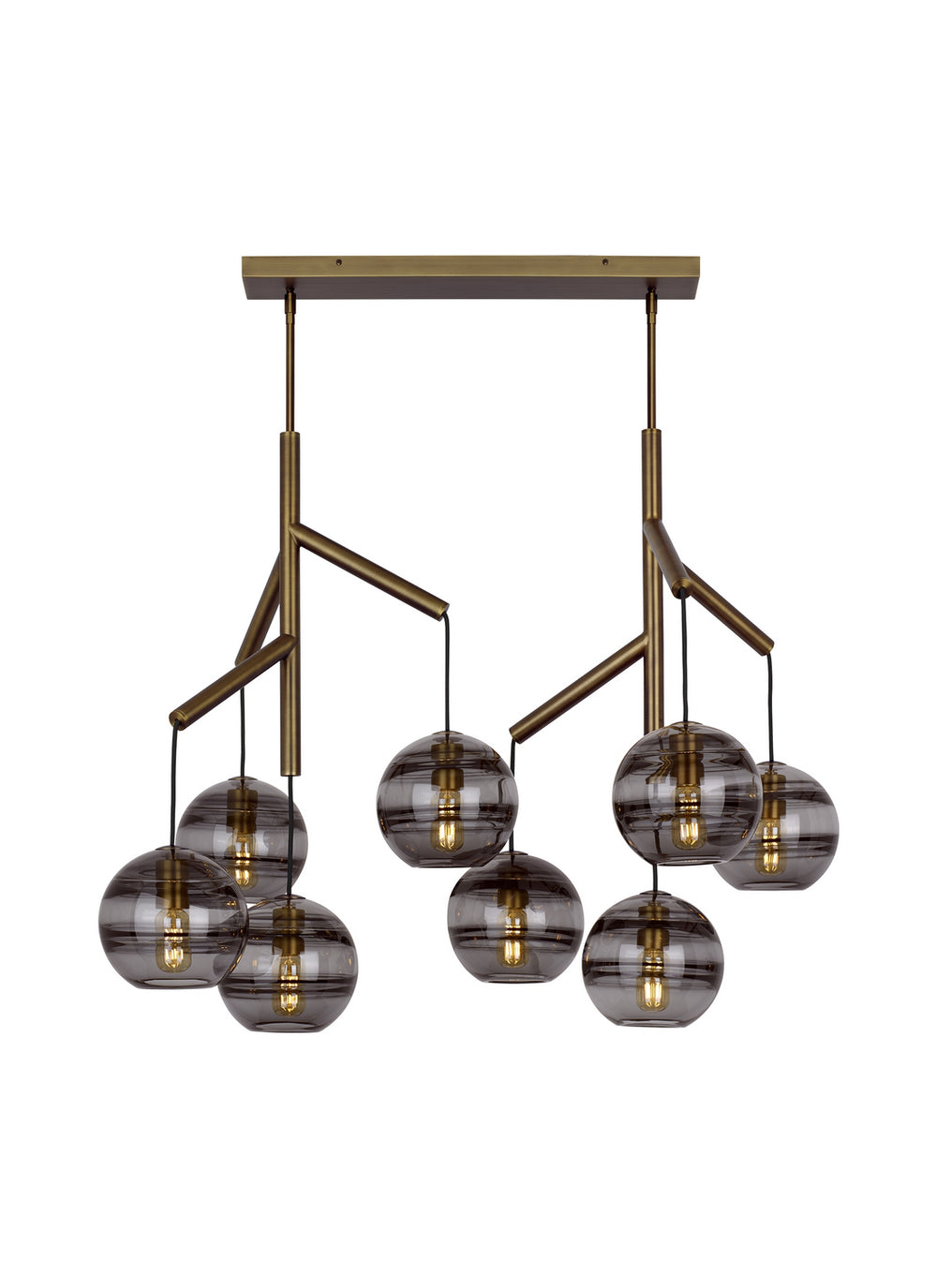 Visual Comfort Modern - LED Chandelier - Sedona - Aged Brass- Union Lighting Luminaires Decor