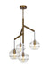 Visual Comfort Modern - Four Light Chandelier - Sedona - Aged Brass- Union Lighting Luminaires Decor