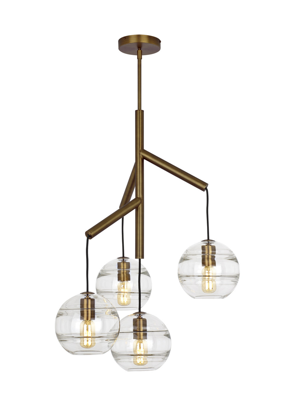 Visual Comfort Modern - LED Chandelier - Sedona - Aged Brass- Union Lighting Luminaires Decor