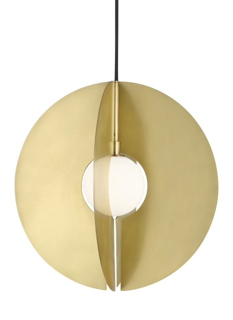 Visual Comfort Modern - One Light Pendant - Orbel - Aged Brass- Union Lighting Luminaires Decor