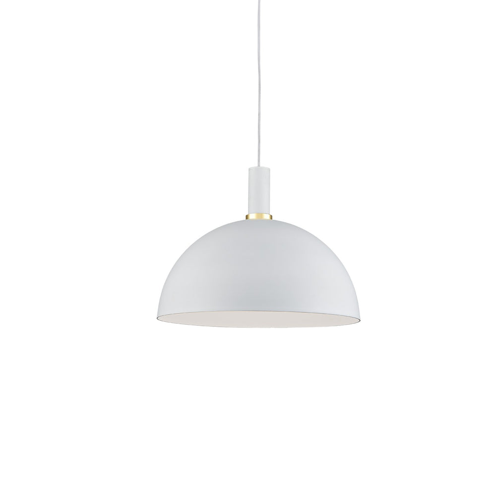 Kuzco Canada - One Light Pendant - Archibald - White With Gold Detail- Union Lighting Luminaires Decor