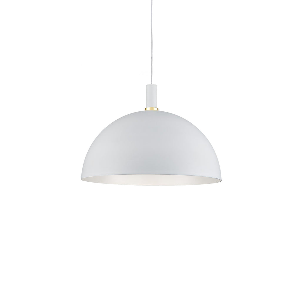 Kuzco Canada - One Light Pendant - Archibald - White With Gold Detail- Union Lighting Luminaires Decor