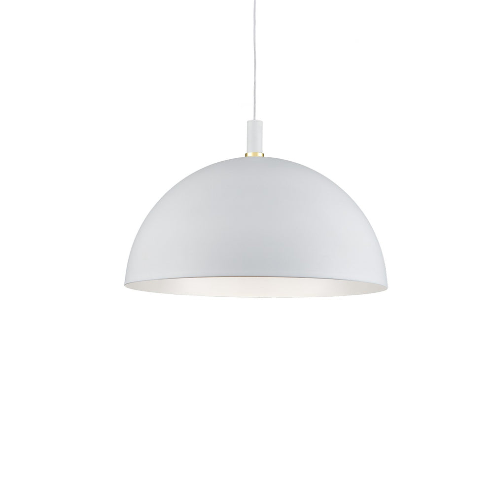 Kuzco Canada - One Light Pendant - Archibald - White With Gold Detail- Union Lighting Luminaires Decor