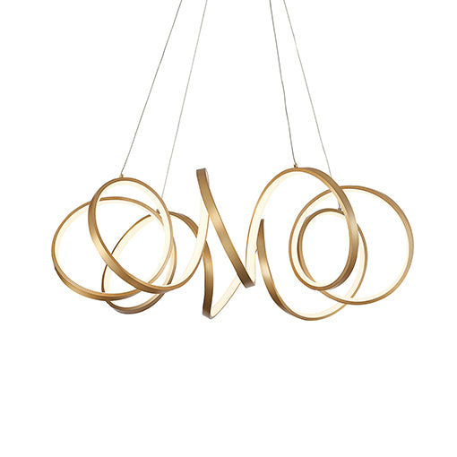 Kuzco Canada - LED Chandelier - Synergy - Antique Brass- Union Lighting Luminaires Decor