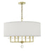 Crystorama - Six Light Chandelier - Paxton - Aged Brass- Union Lighting Luminaires Decor